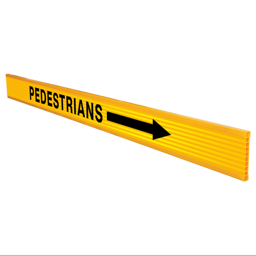 Pedestrians (Right Arrow) Plastic Barrier Board