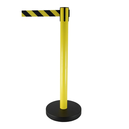 Black/ Yellow Retractable Belt Safety Barrier