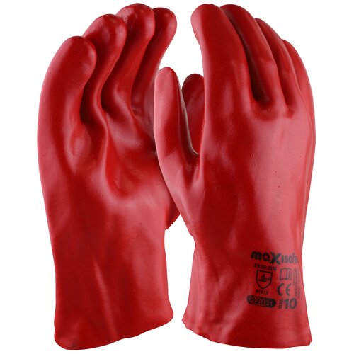 Red Chemical PVC Gloves - 27cm