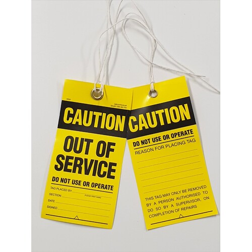 Exoguard™ Premium Lock Out Mining Tags- Out of Service-Pack of 100