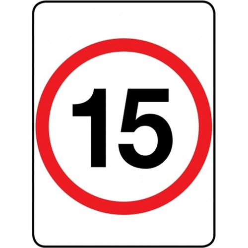 R4-1A-15 Speed Limit Sign 15KPH- Class 1 Reflective