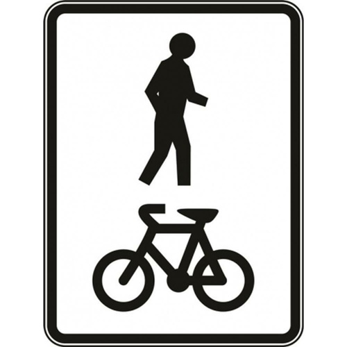 R8-2 Shared Footway Sign- Class 1 Reflective