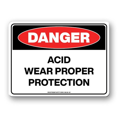 Danger Sign - Acid Wear Proper Protection