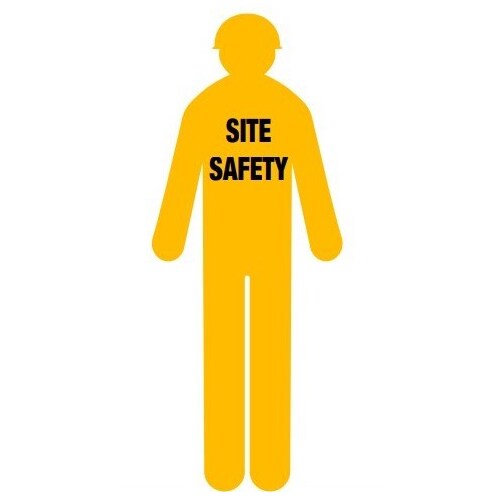 Yellow Corflute Worker Cutout - Site Safety Signs