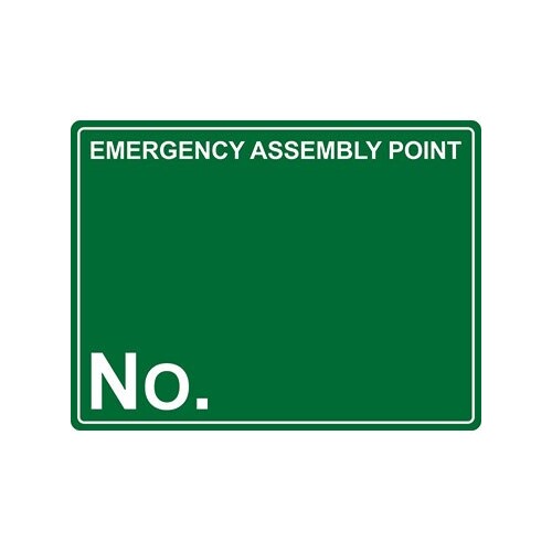 Emergency Assembly Point Custom Number Sign