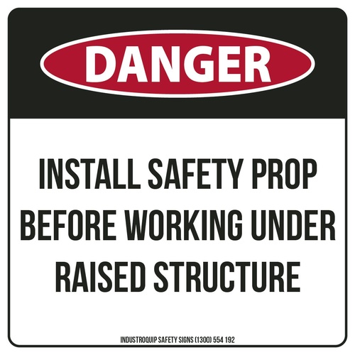Danger Raised Structure Safety Sticker