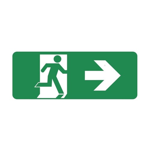 Exit Sign Man Running Right Arrow Luminous