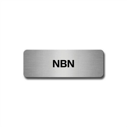 Brushed Aluminium NBN Door Sign