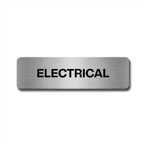 Brushed Aluminium Door Sign - Electrical