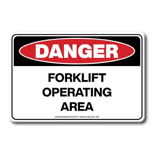 Swing Stand Sign Only - Danger Forklift Operating Area