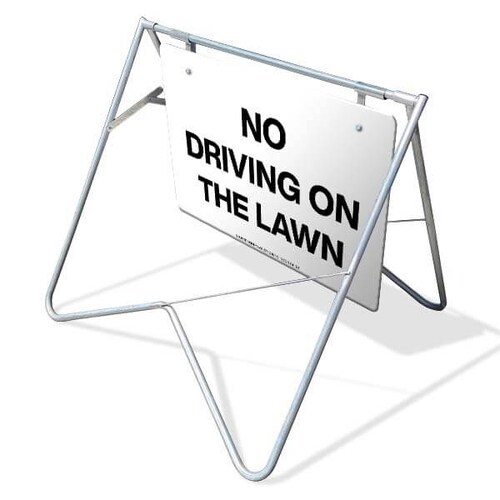 Swing Stand & Sign - No Driving On The Lawn