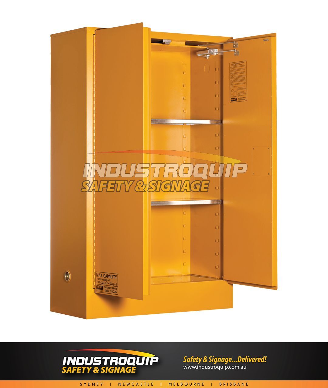 Organic Peroxide Storage Cabinet 100 Litre 3 Shelf Pratt Safety
