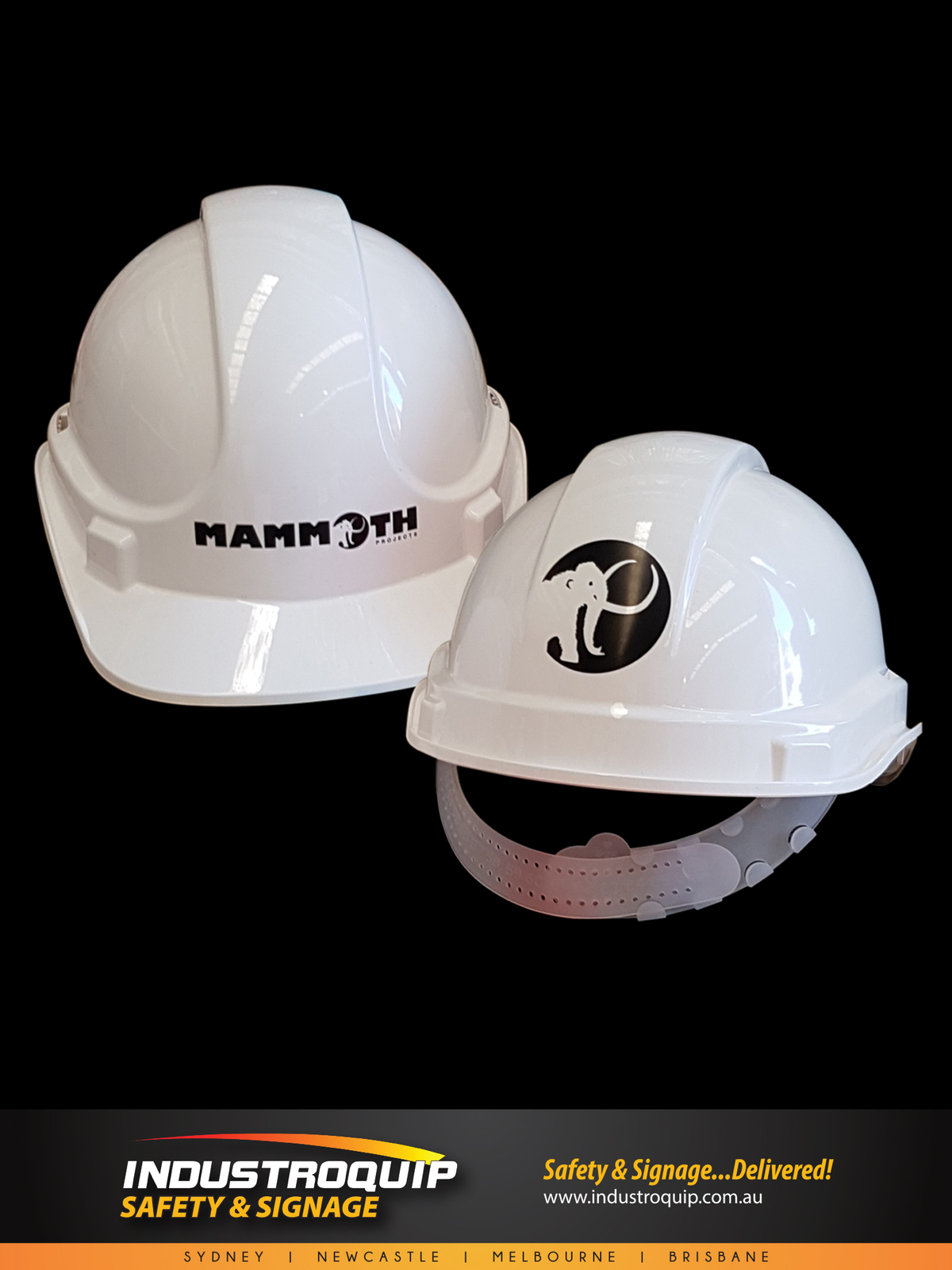 1 Colour Custom Printed Logo Hard Hats (Box of 20)