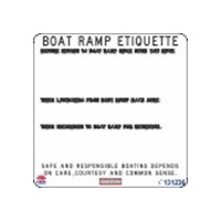 Boat Ramp Etiquette Sign
