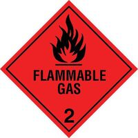 Flammable Gas 2 Dangerous Goods Sign - 250 x 250mm