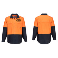 Embroidered Long Sleeve Work Shirt - Pack of 10