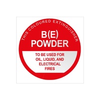 Fire Extinguisher Signs - Powder BE - Plastic