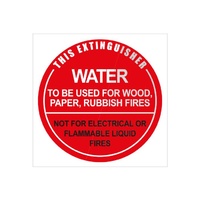 Fire Extinguisher Signs - Water - Plastic