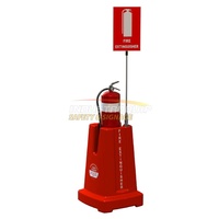 Exoguard™ Portable Site Fire Extinguisher Stand - Heavy Duty Poly with Sign