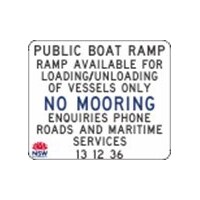Public Wharf No Mooring Sign