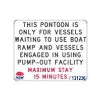 Pump Out Pontoon Boat Ramp Signage