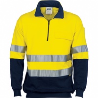 Hi-Vis Two Tone 1/2 Zip Cotton Fleecy Windcheater with 3M Reflective Tape