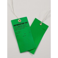 Exoguard™ Premium Lock Out Mining Tags- Information Tag-Pack of 100