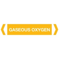 Gaseous Oxygen Pipe Marker (Pack Of 10)