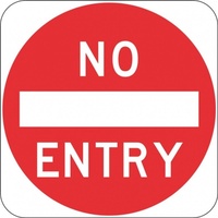 R2-4 No Entry- Class 1 Reflective - 450mm x 450mm
