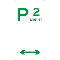 R5-12_D Multi-Directional 2 Minute Parking Sign- Class 1 Reflective  - 225mm x 450mm