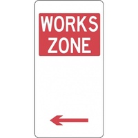 R5-25_Left Left Arrow Works Zone Sign- Class 1 Reflective - 225mm x 450mm