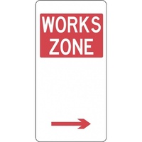 R5-25_Right Right Arrow Works Zone Sign- Class 1 Reflective - 225mm x 450mm