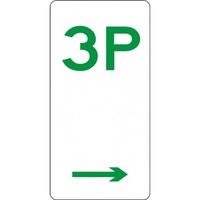 R5-3_Right Right Arrow 3P Parking Sign - 225mm x 450mm