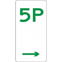 R5-5_Right Right Arrow 5P Parking Sign- Class 1 Reflective - 225mm x 450mm