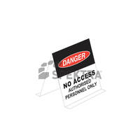 SPEKTRA Roof Signboard, Danger - No Access Authorised Personnel Only, A-Frame - 300 x 225 mm