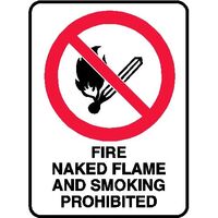 Prohibition Sign - Fire, Naked Flame And Smoking Prohibited