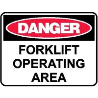 Danger Sign - Forklift Operating