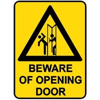 Hazard Sign - Beware of Opening Door