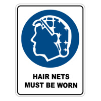 Mandatory Sign - Hair Net Must Be Worn