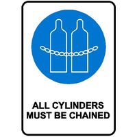 Mandatory Sign - All Cylinders Must Be Chained
