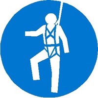 Safety Harness Must Be Worn Decal - 100mm