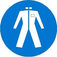 Protective Clothing Mandatory Decal - 100mm