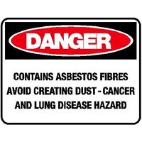 Danger Sign - Contains Asbestos Fibres