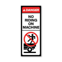 No Riding Equipment Stickers - Pack of 10