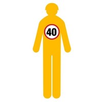 Yellow Corflute Worker Cutout - 40 Speed Sign