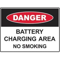 Danger Battery Charging Area Safety Sign