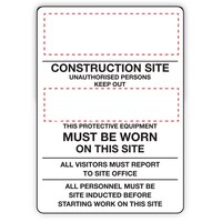 Construction Site Sign - Custom PPE Multi with Logo