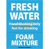 Fresh Water/ Foam Mixture Safety Sticker