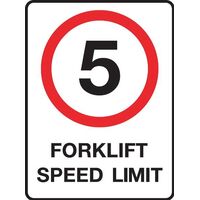 Forklift 5km Speed Sign