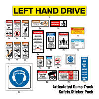 Articulated Dump Truck Safety Sticker Pack